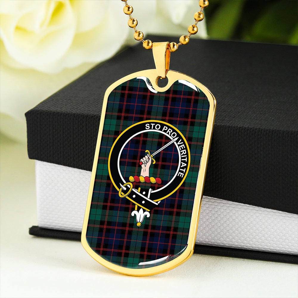 Guthrie Modern Clan Badge Classic Tartan Dog Tag Necklace