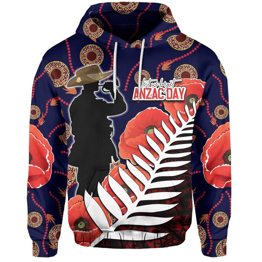 Australia Anzac Day Hoodie Mix Aboriginal