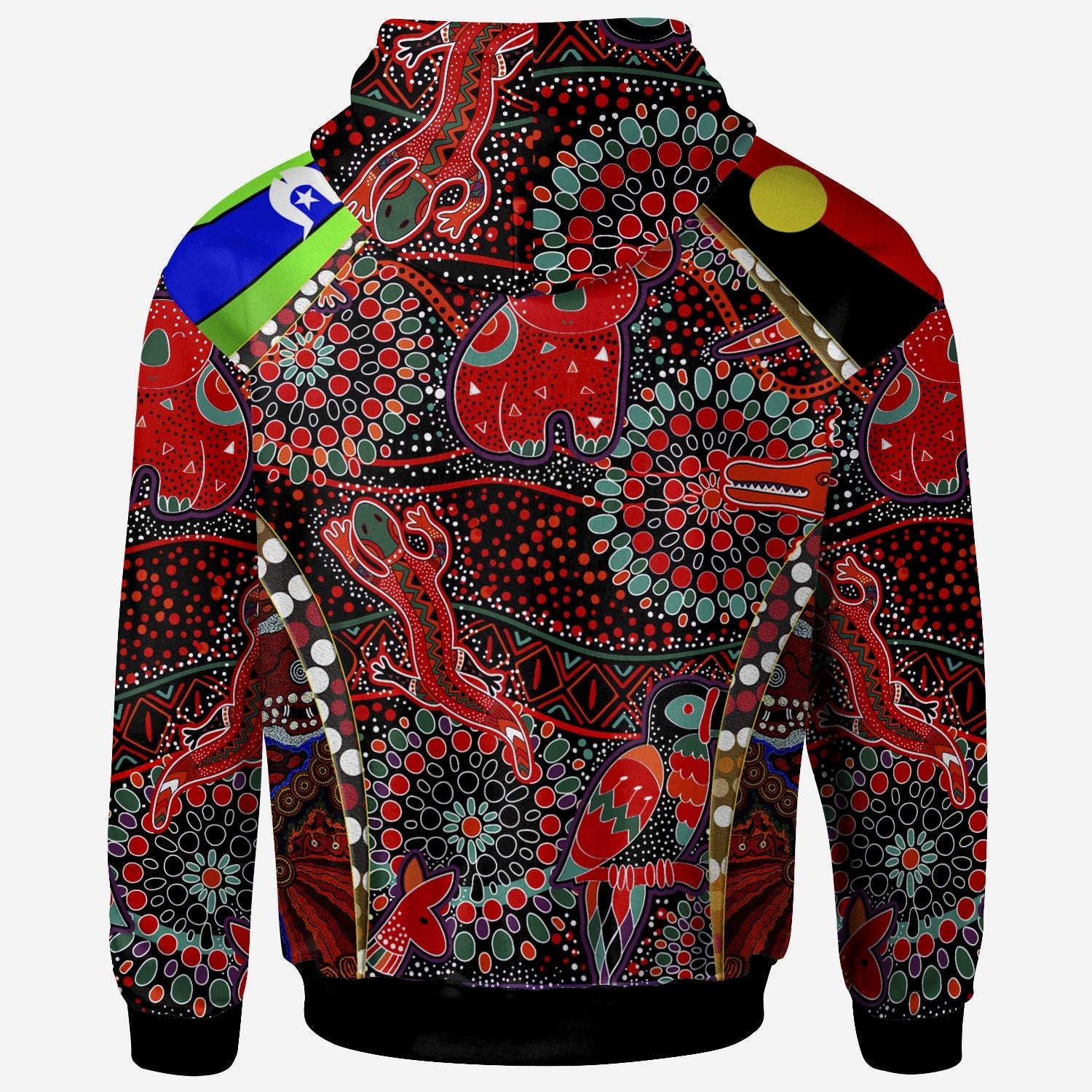 Aboriginal Zip Hoodie - Aboriginal Animal - Dot Pattern