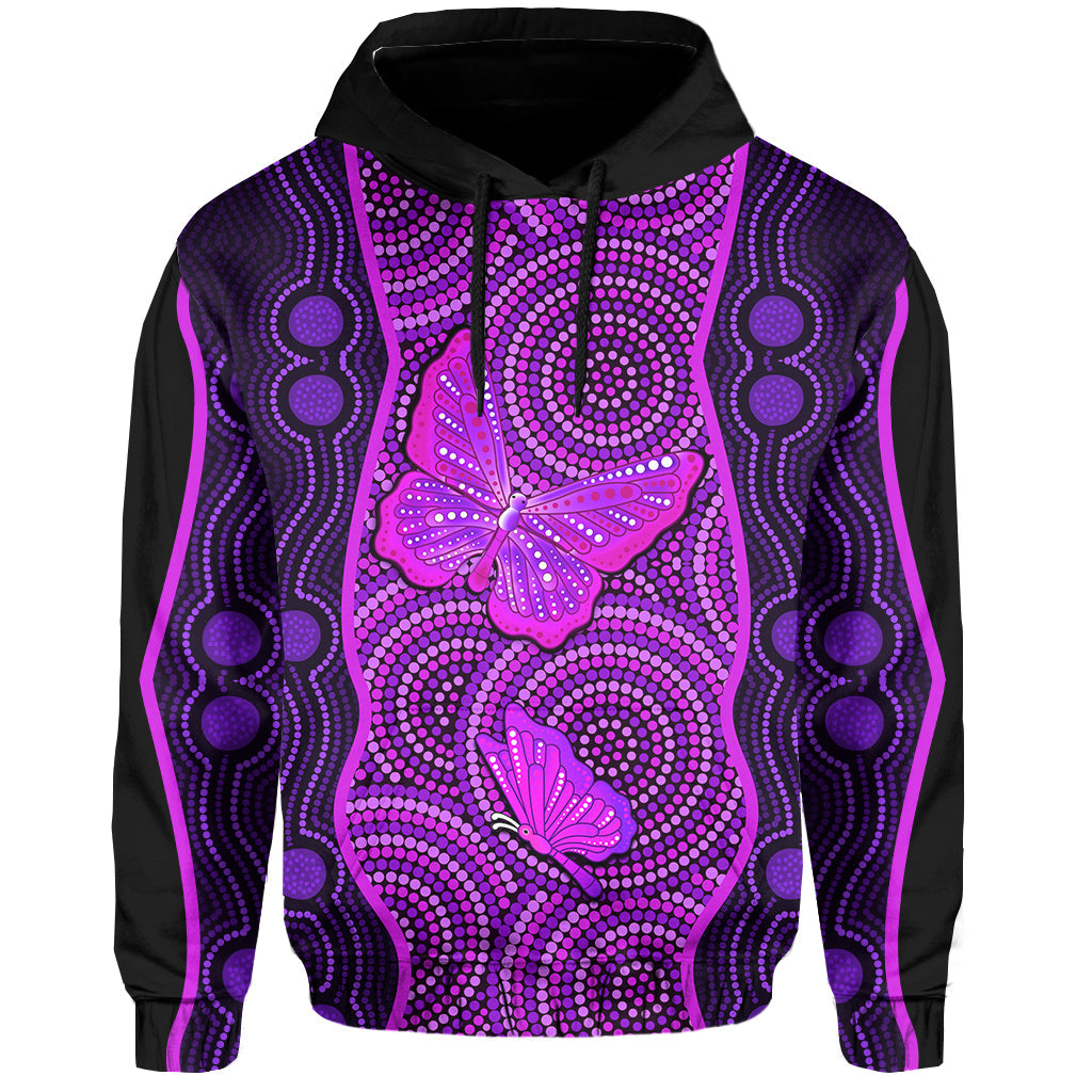 (KALAT GIRLS) Aboriginal Dot Hoodie Butterfly Victory Version Purple