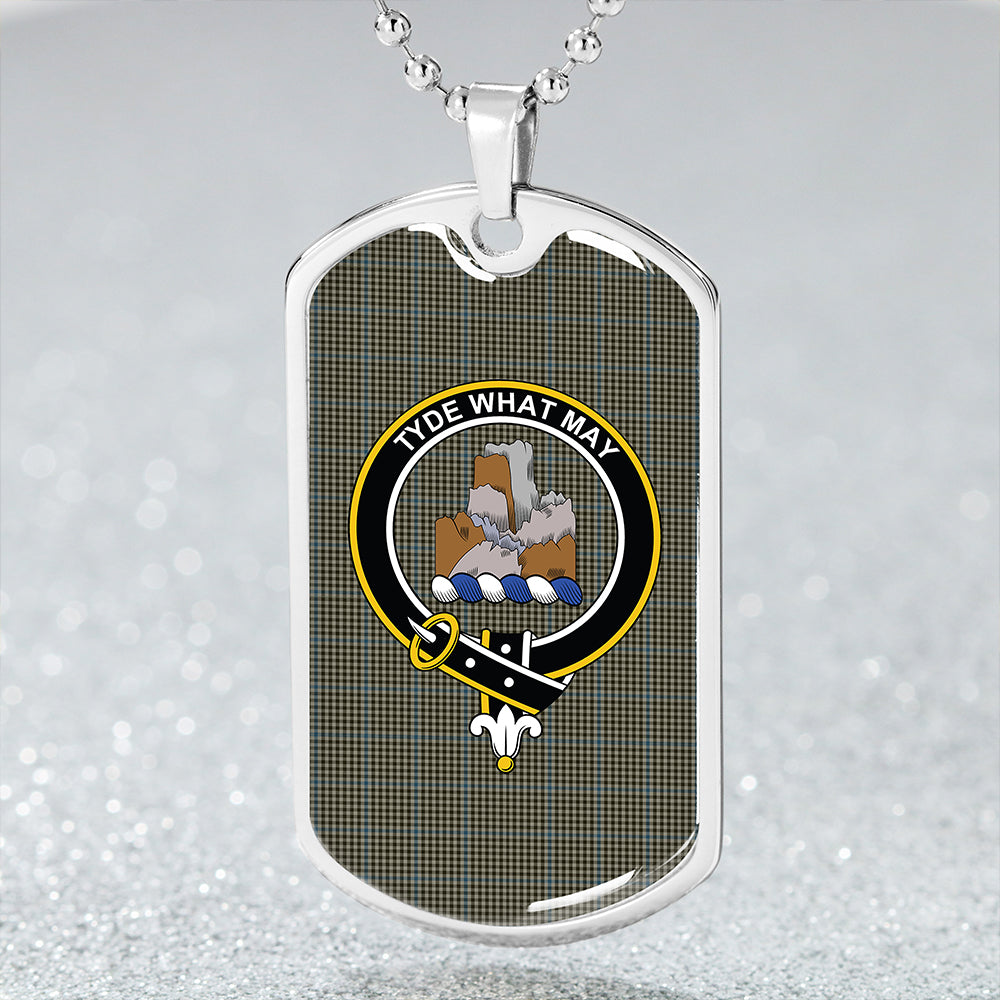 Haig Check Clan Badge Classic Tartan Dog Tag Necklace