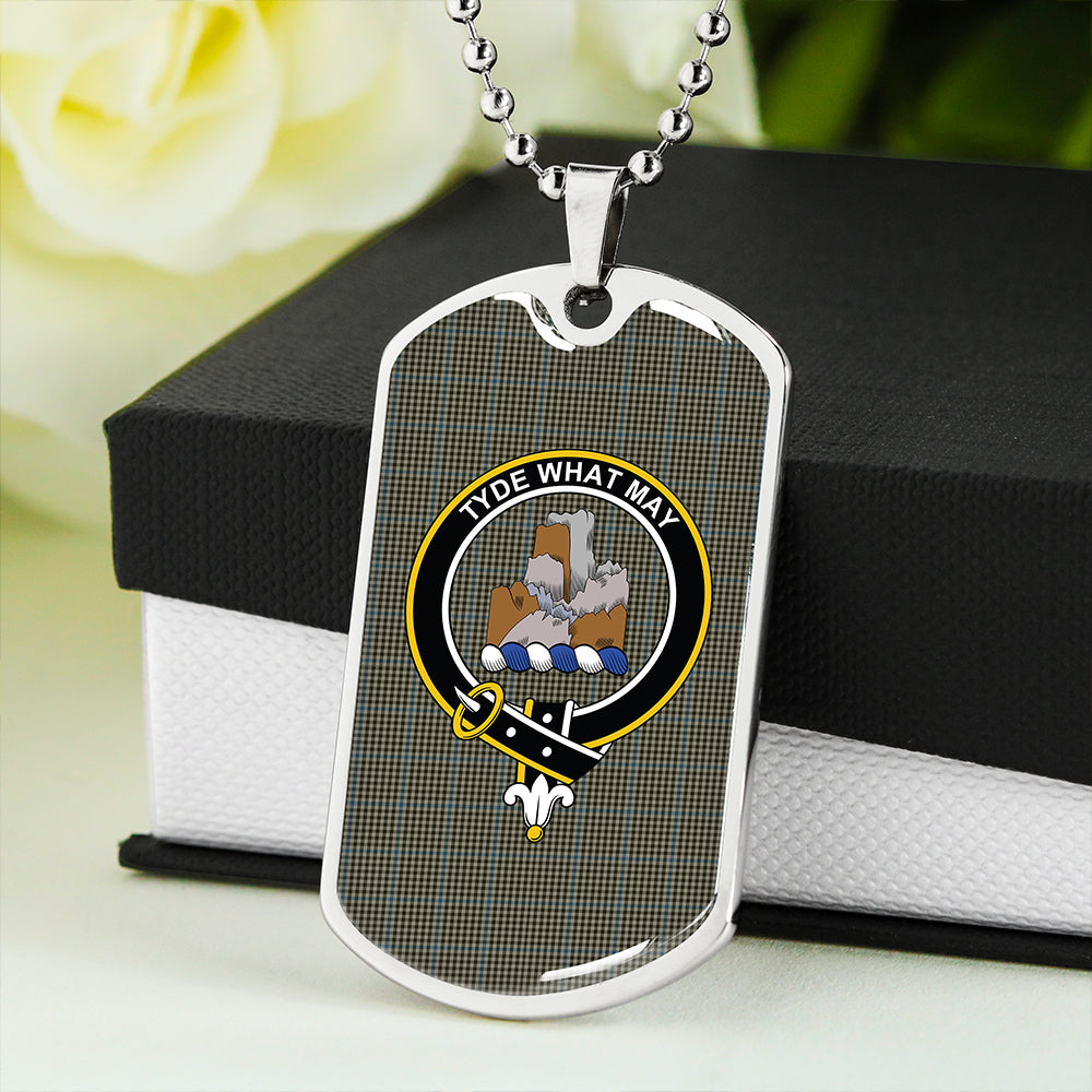 Haig Check Clan Badge Classic Tartan Dog Tag Necklace