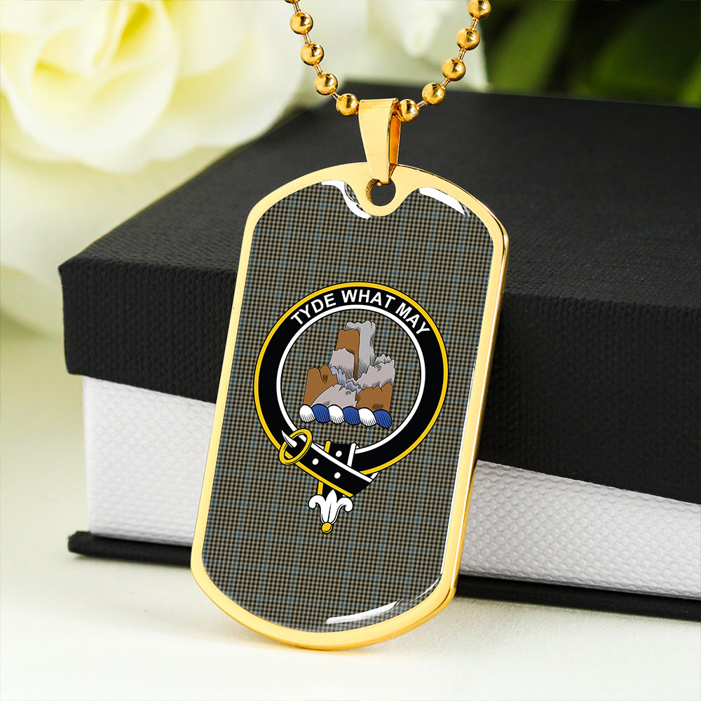 Haig Check Clan Badge Classic Tartan Dog Tag Necklace