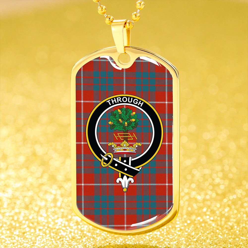 Hamilton Ancient Clan Badge Classic Tartan Dog Tag Necklace