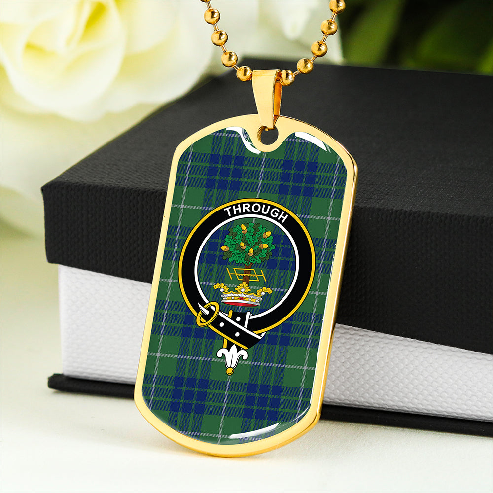 Hamilton Hunting Modern Clan Badge Classic Tartan Dog Tag Necklace