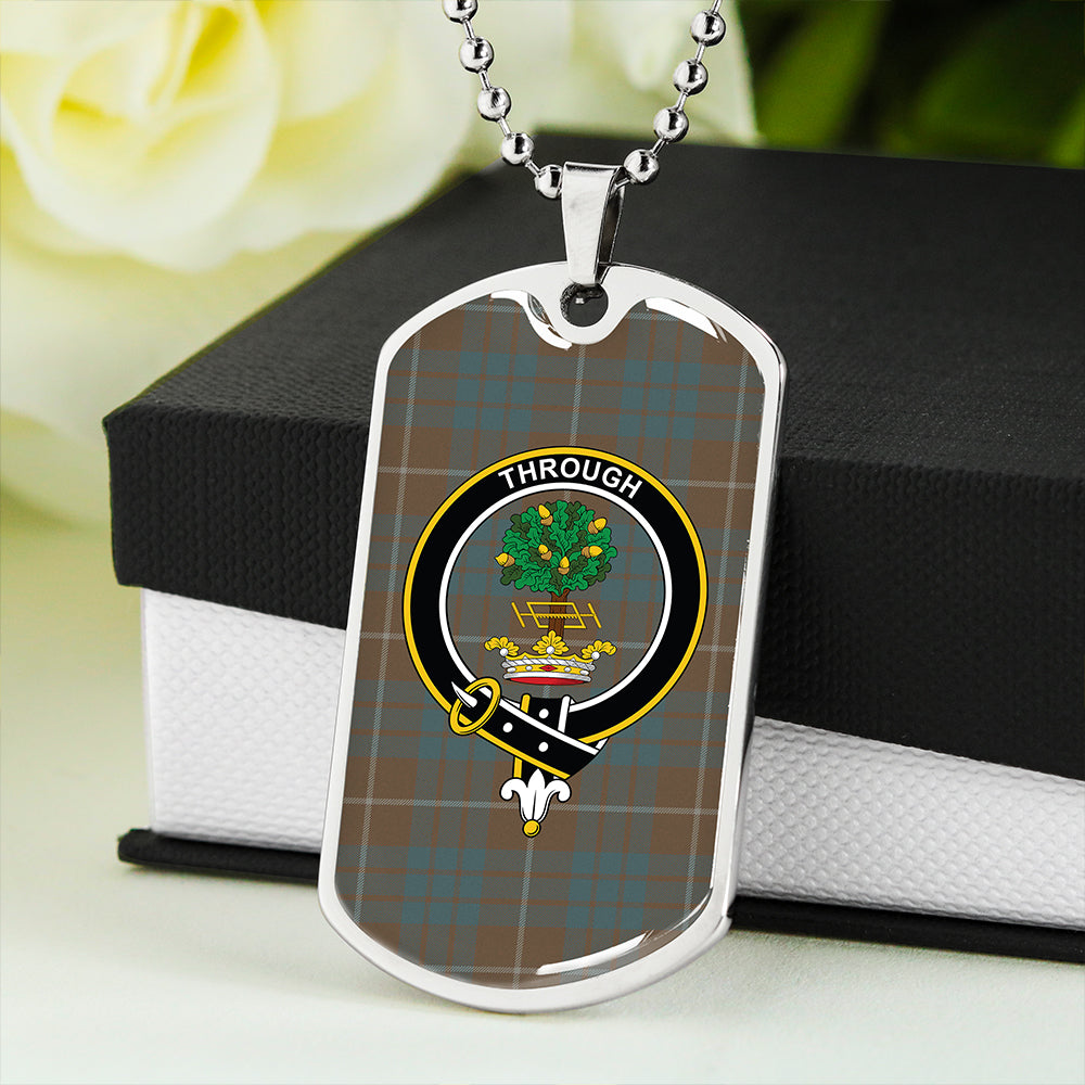 Hamilton Hunting Weathered Clan Badge Classic Tartan Dog Tag Necklace