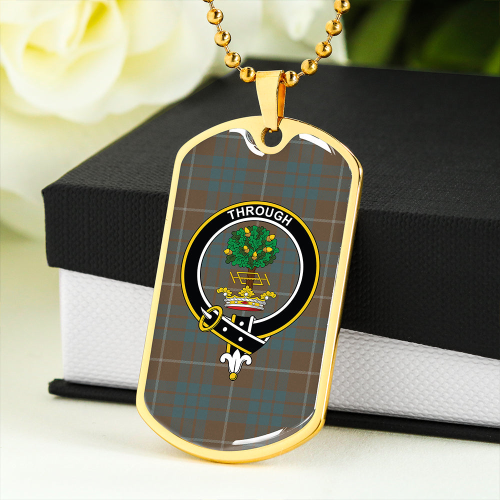Hamilton Hunting Weathered Clan Badge Classic Tartan Dog Tag Necklace