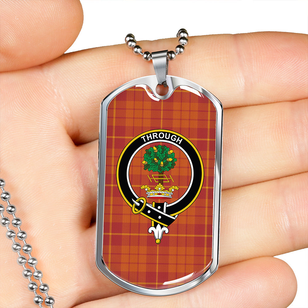 Hamilton Weatheredd Ancient Clan Badge Classic Tartan Dog Tag Necklace