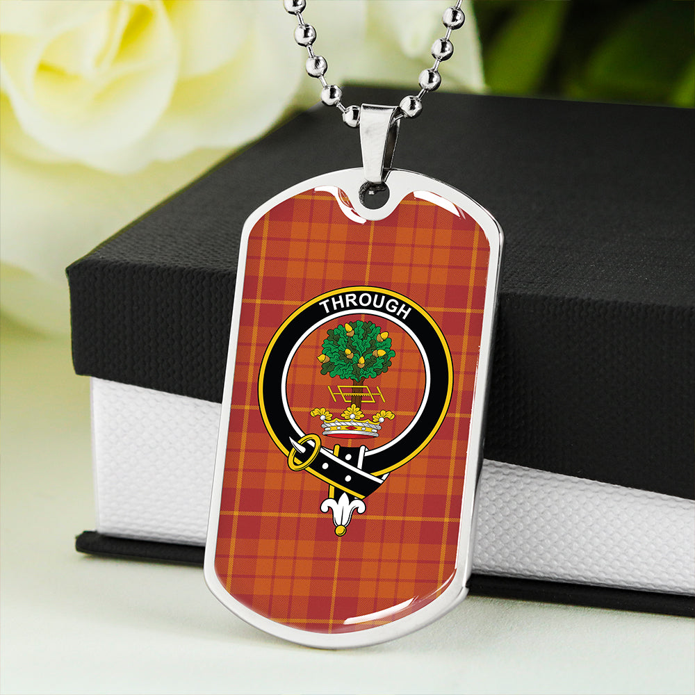 Hamilton Weatheredd Ancient Clan Badge Classic Tartan Dog Tag Necklace