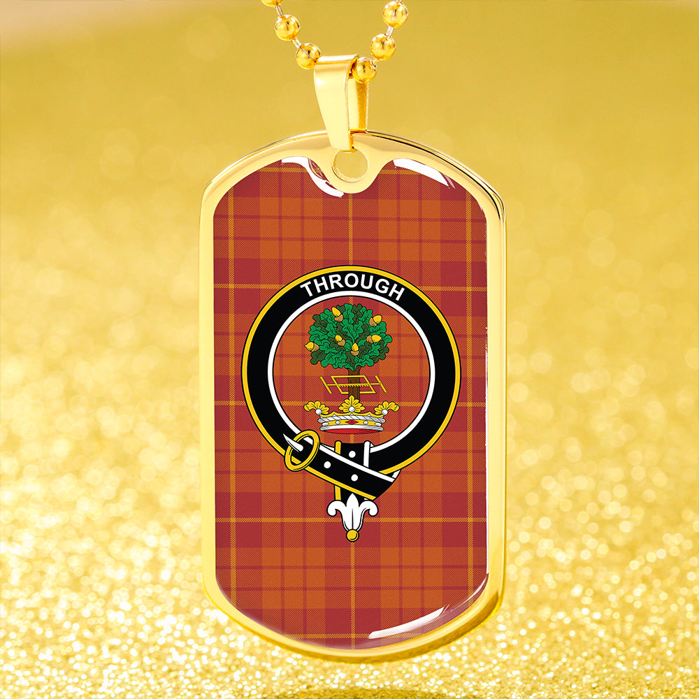Hamilton Weatheredd Ancient Clan Badge Classic Tartan Dog Tag Necklace
