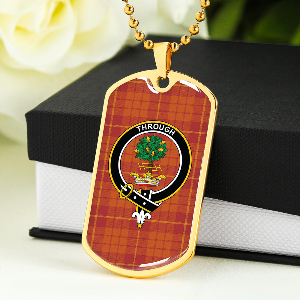 Hamilton Weatheredd Ancient Clan Badge Classic Tartan Dog Tag Necklace