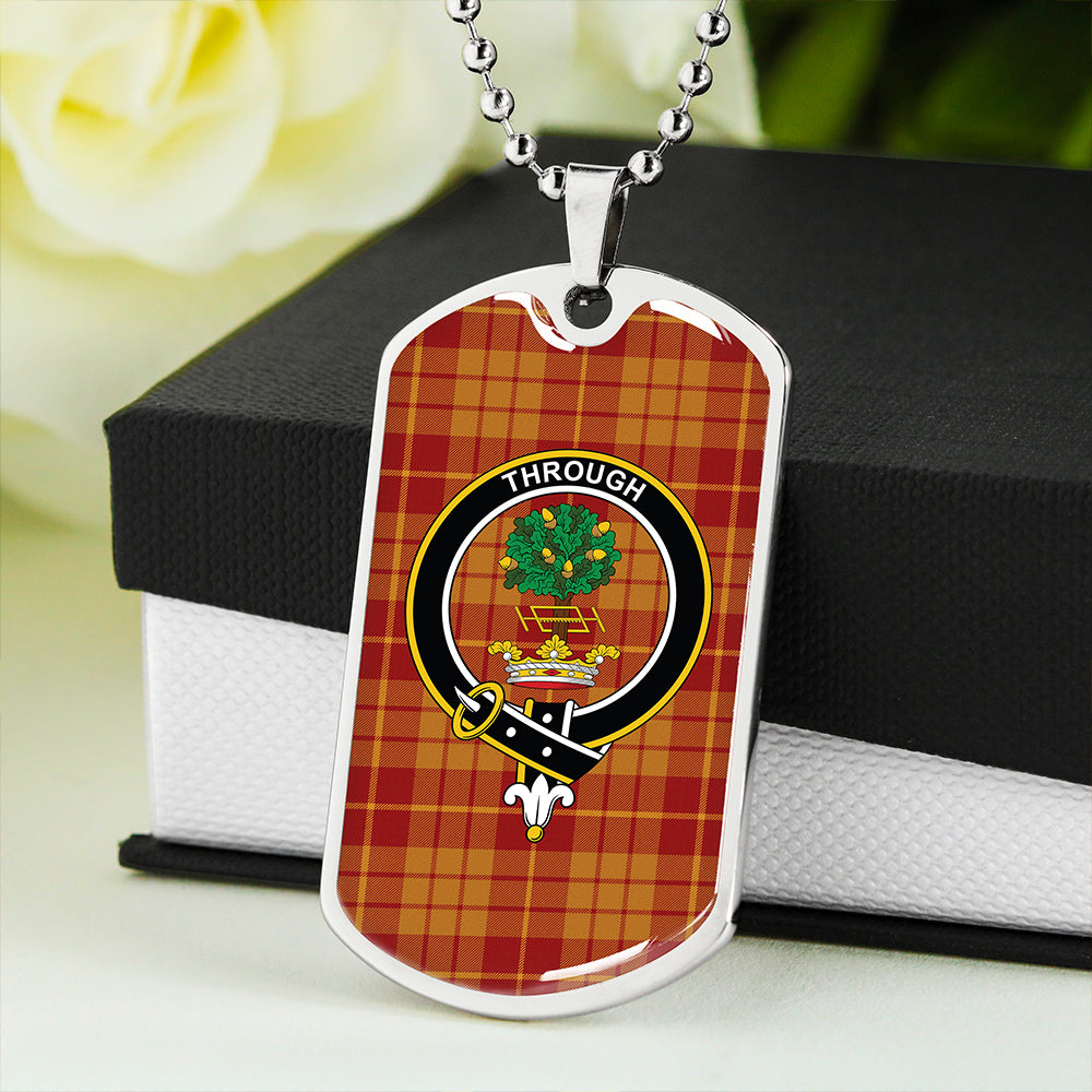 Hamilton Weatheredd Modern Clan Badge Classic Tartan Dog Tag Necklace
