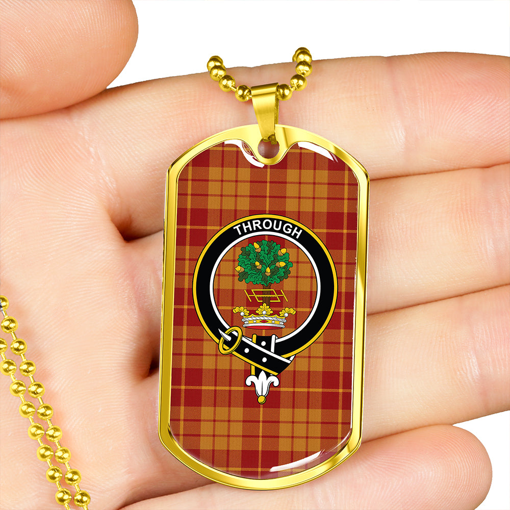 Hamilton Weatheredd Modern Clan Badge Classic Tartan Dog Tag Necklace