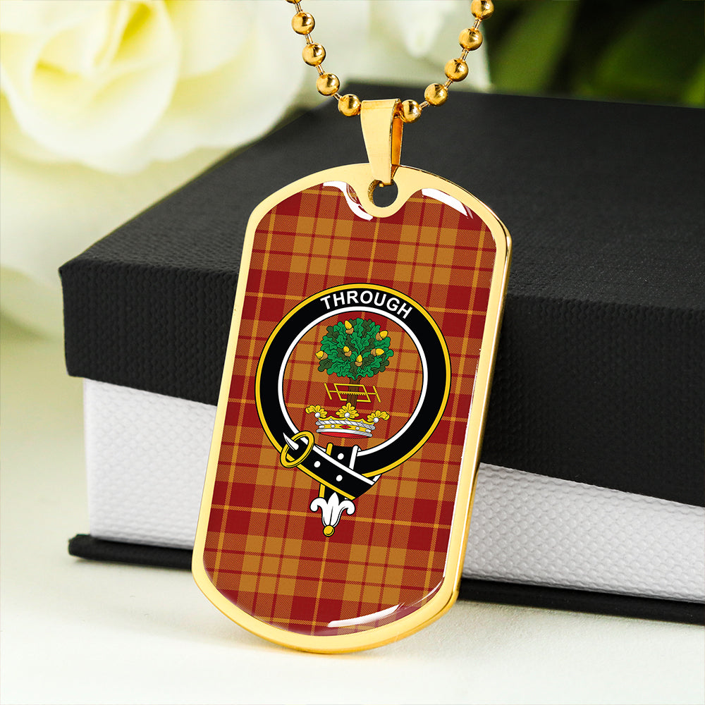 Hamilton Weatheredd Modern Clan Badge Classic Tartan Dog Tag Necklace