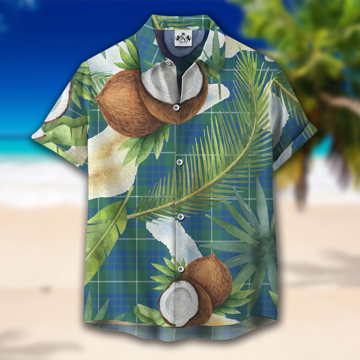 Scottish Tartan Hamilton Hunting Ancient Clan Hawaiian Shirt Hibiscus - Tropical Garden Style