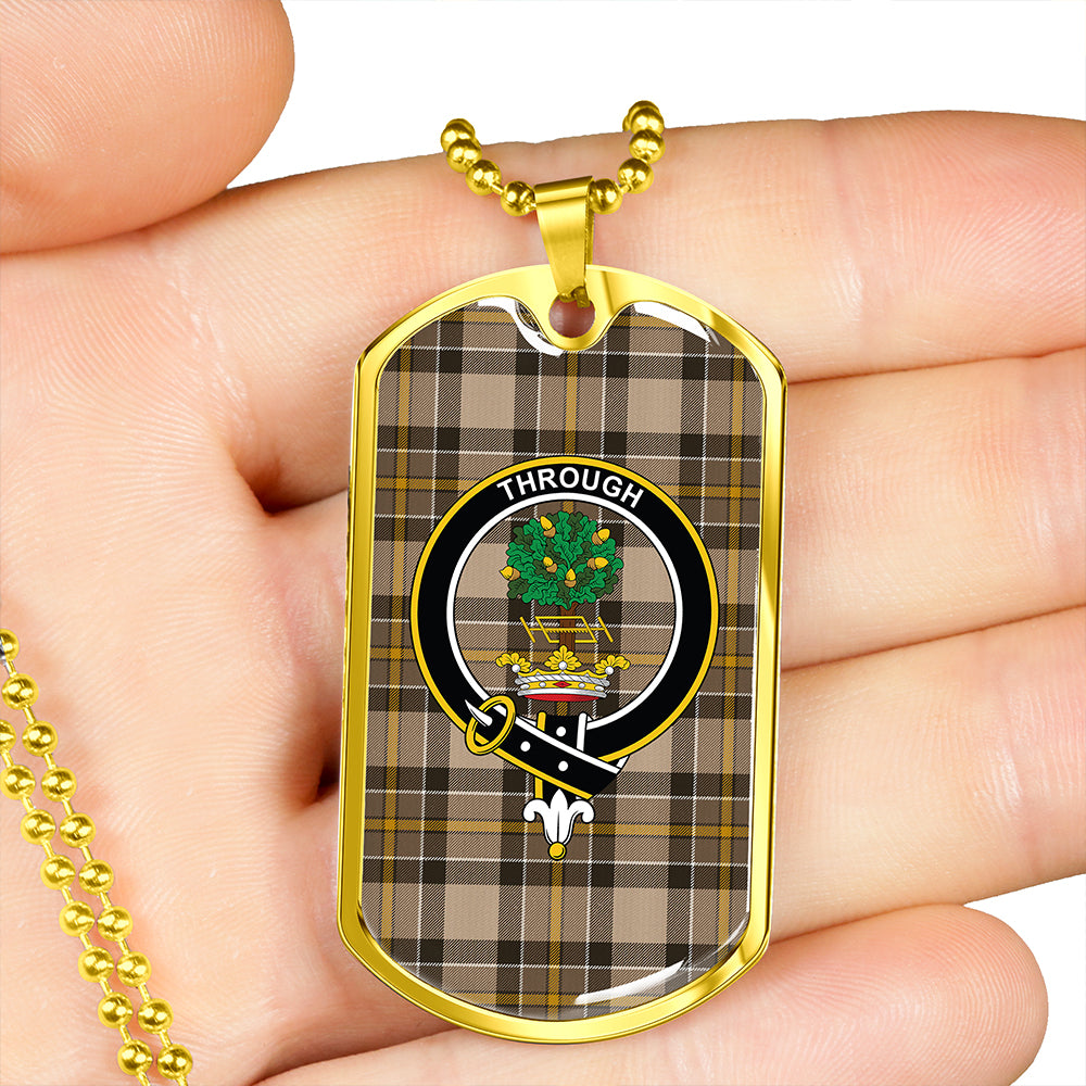 Hamilton of Brandon Weathered Clan Badge Classic Tartan Dog Tag Necklace