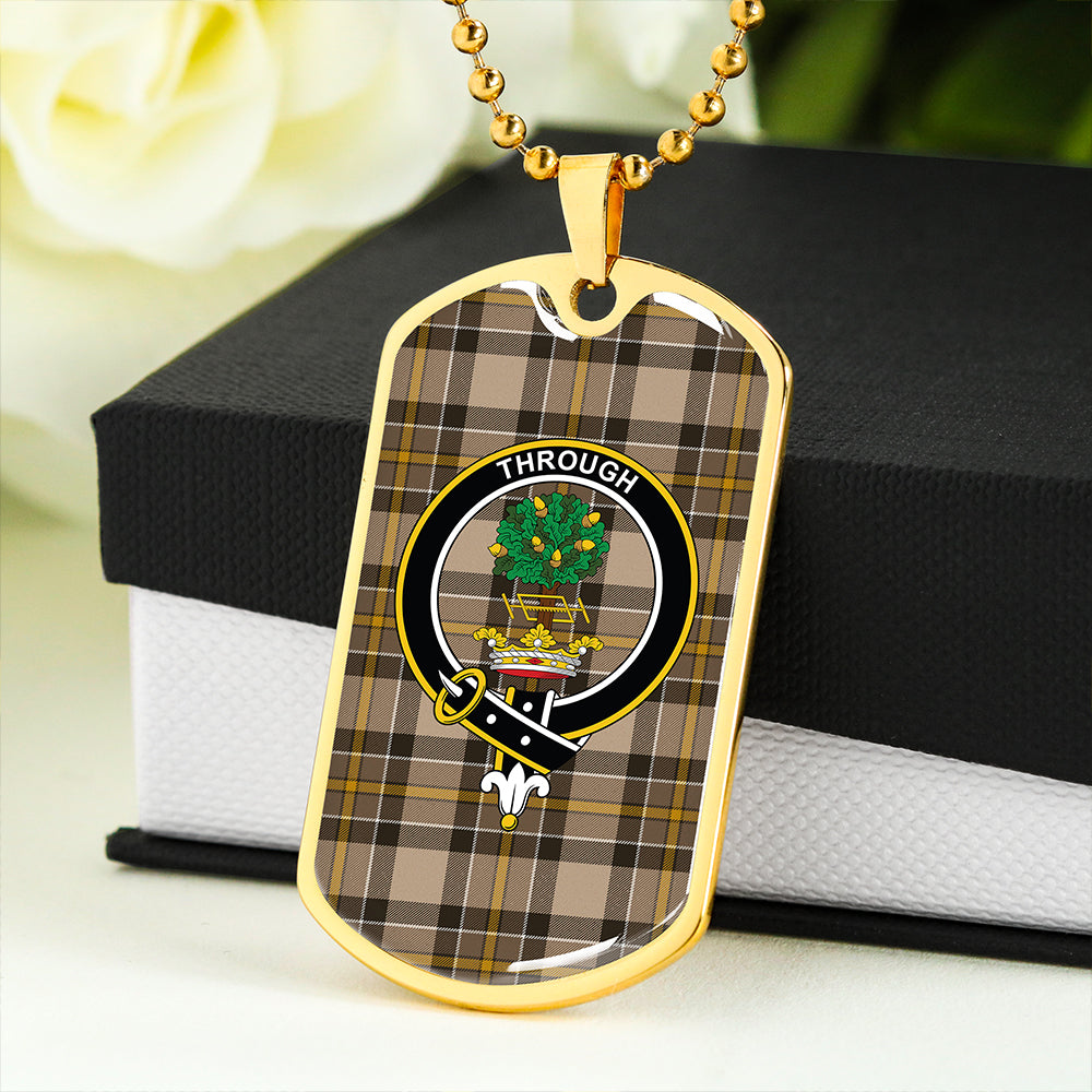 Hamilton of Brandon Weathered Clan Badge Classic Tartan Dog Tag Necklace