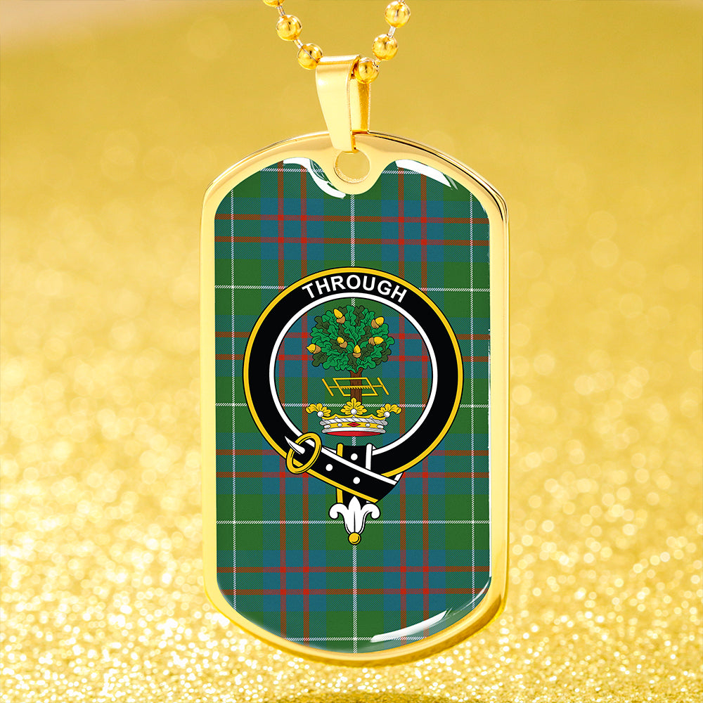 Hamilton of Clayton Ancient Clan Badge Classic Tartan Dog Tag Necklace