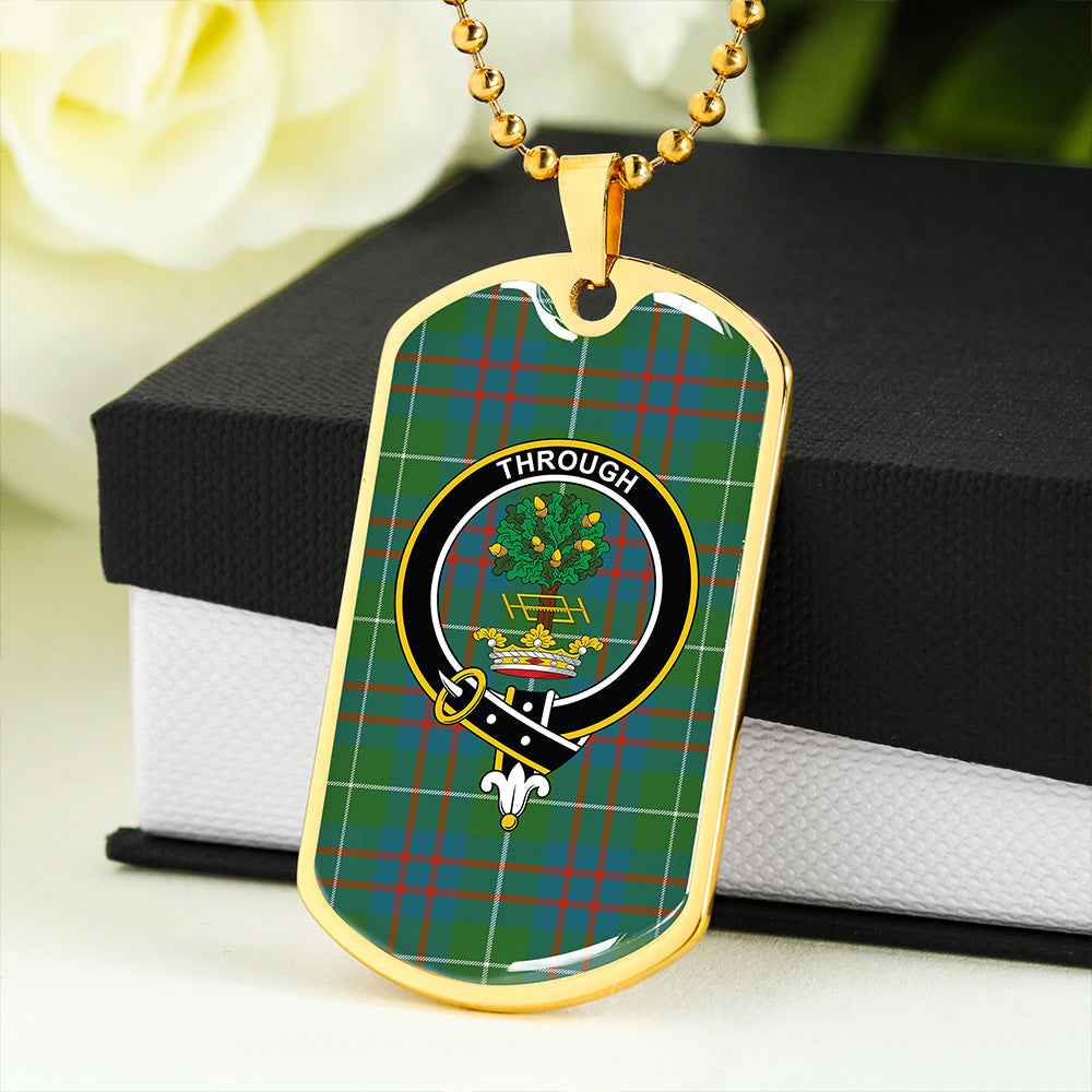Hamilton of Clayton Ancient Clan Badge Classic Tartan Dog Tag Necklace