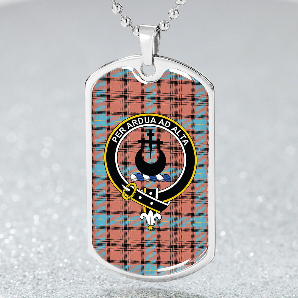 Hannay Dress (Haney Dress) Ancient Clan Badge Classic Tartan Dog Tag Necklace