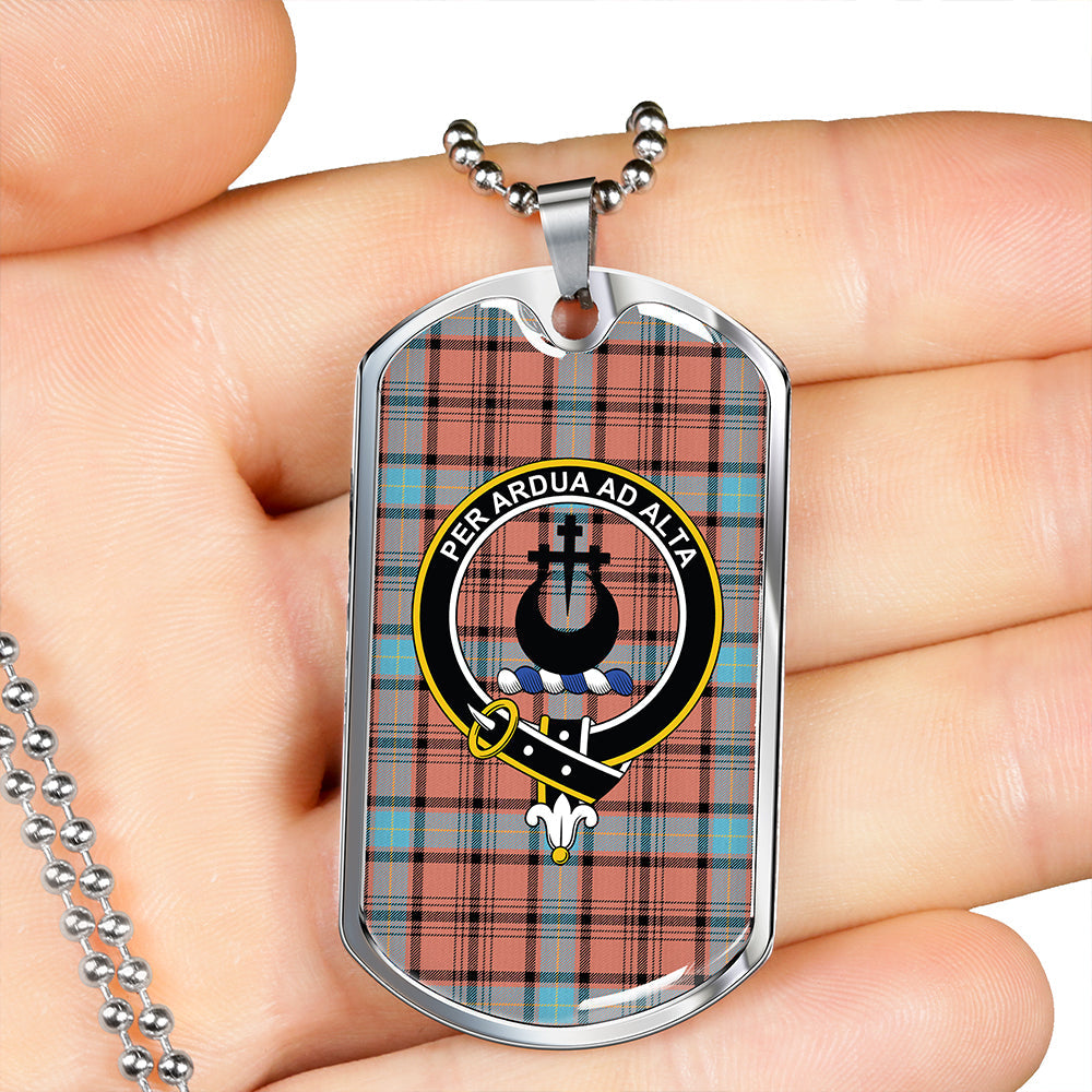 Hannay Dress (Haney Dress) Ancient Clan Badge Classic Tartan Dog Tag Necklace