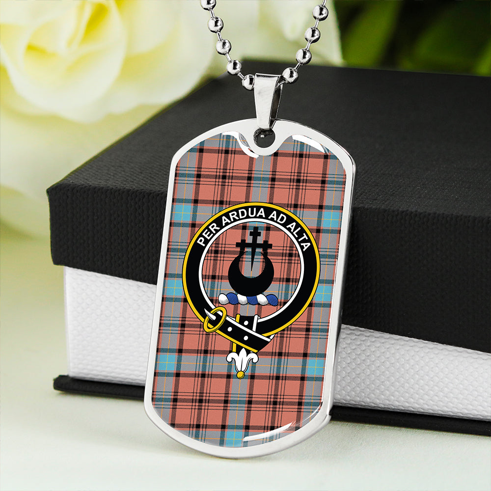 Hannay Dress (Haney Dress) Ancient Clan Badge Classic Tartan Dog Tag Necklace