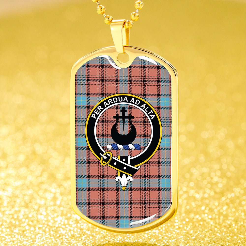 Hannay Dress (Haney Dress) Ancient Clan Badge Classic Tartan Dog Tag Necklace