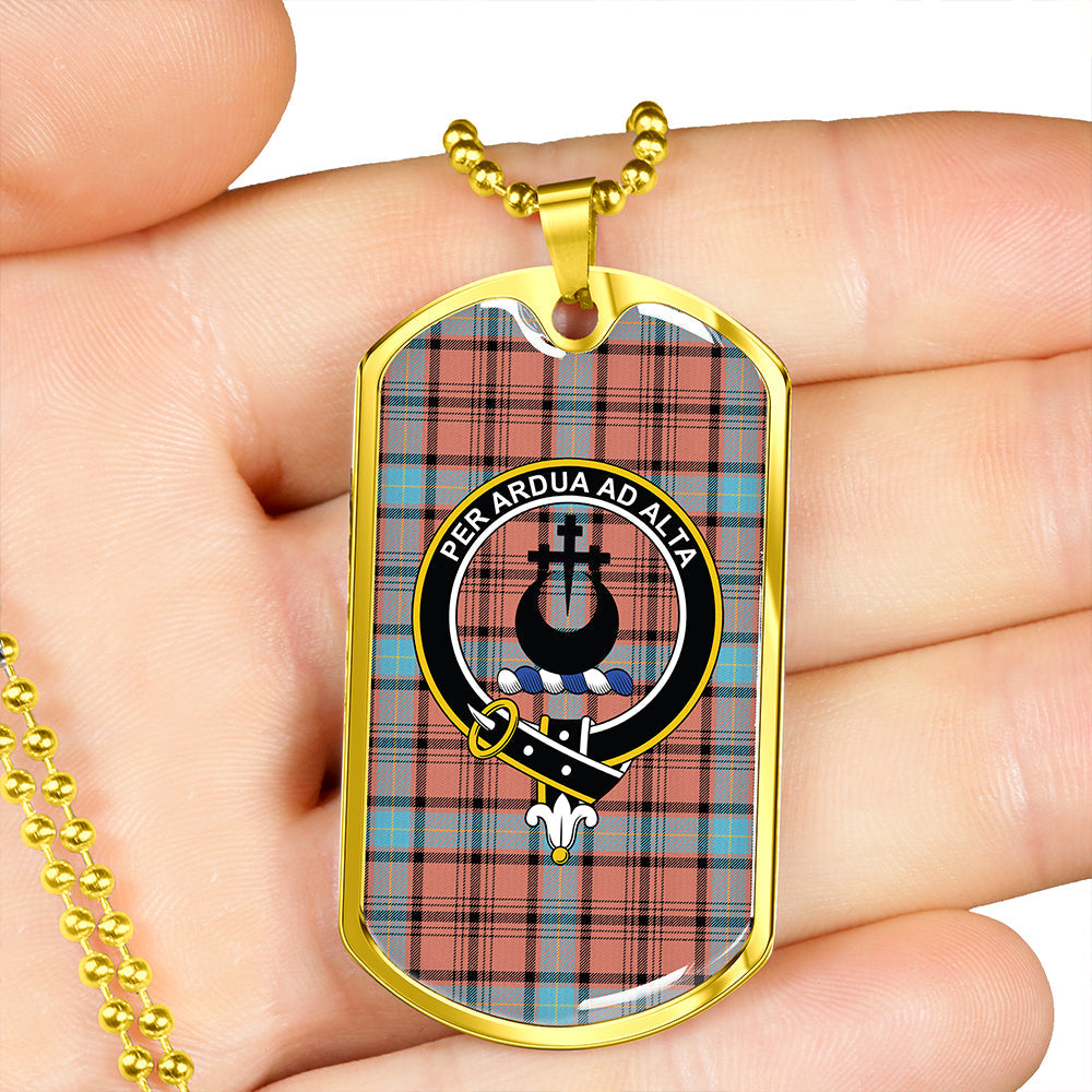 Hannay Dress (Haney Dress) Ancient Clan Badge Classic Tartan Dog Tag Necklace
