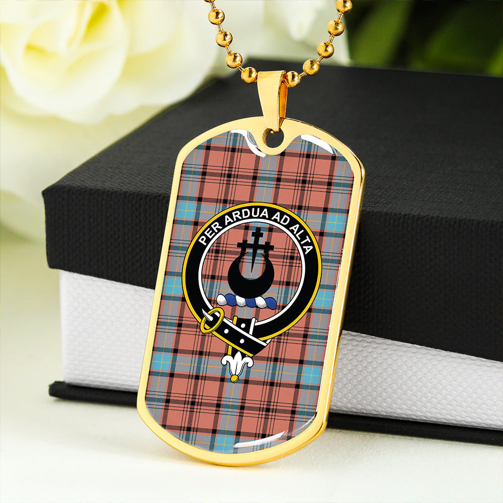 Hannay Dress (Haney Dress) Ancient Clan Badge Classic Tartan Dog Tag Necklace