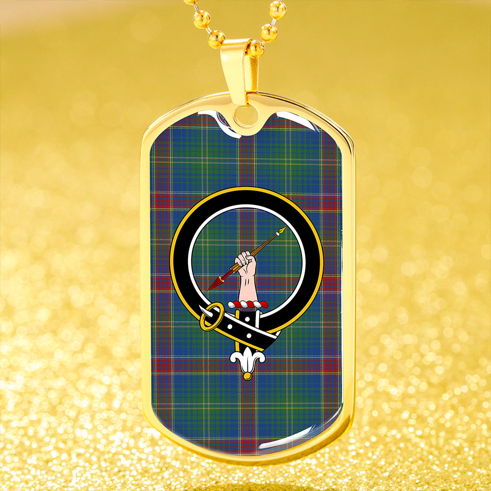 Hart Modern Clan Badge Classic Tartan Dog Tag Necklace