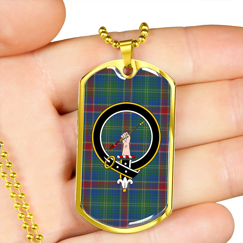 Hart Modern Clan Badge Classic Tartan Dog Tag Necklace