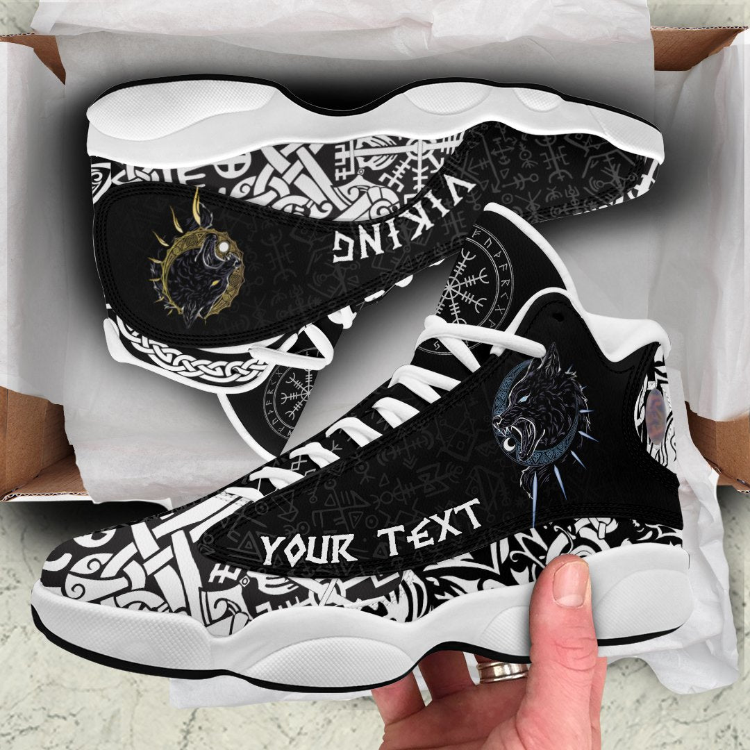 Custom Viking Sneaker J13 Hati And Skoll