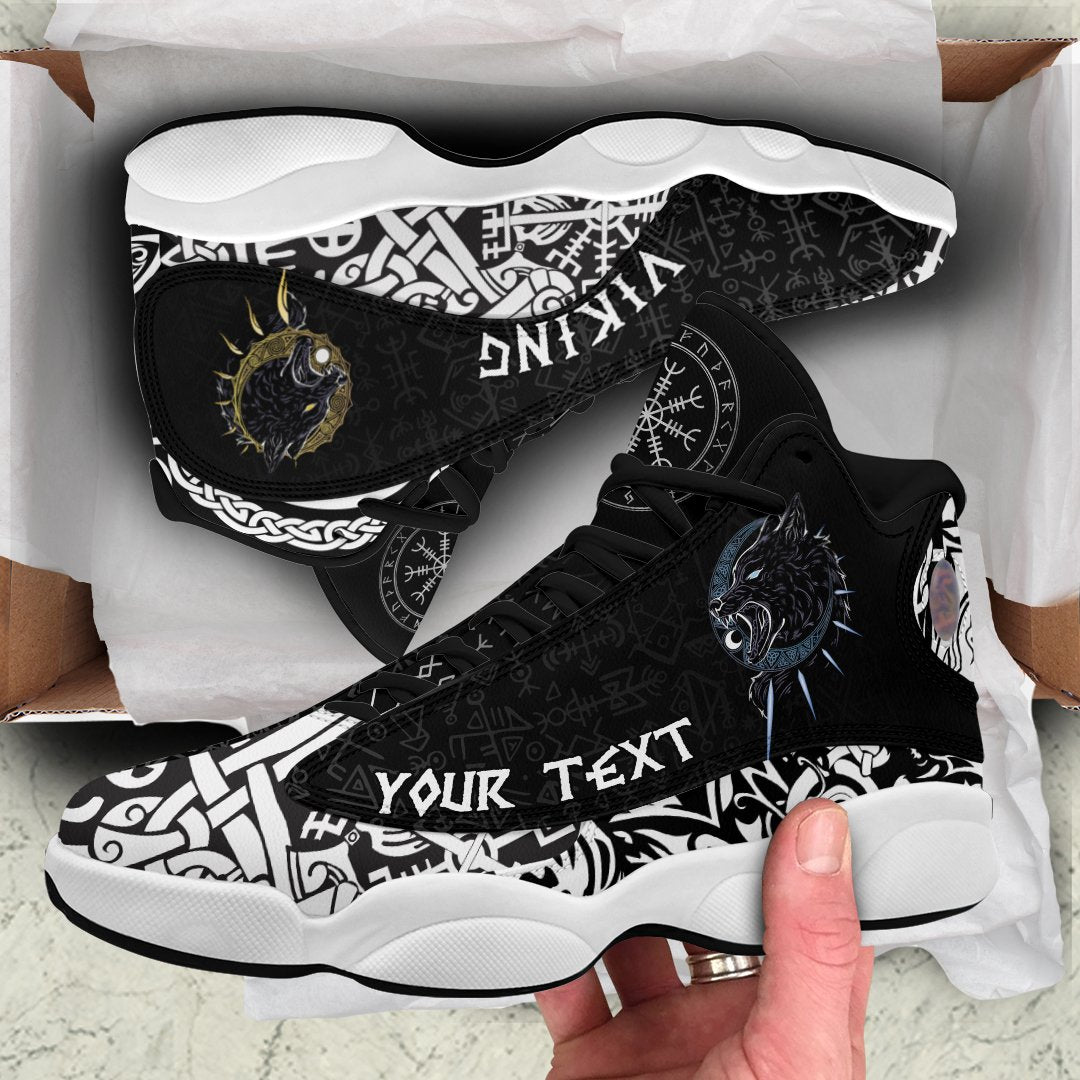 Custom Viking Sneaker J13 Hati And Skoll