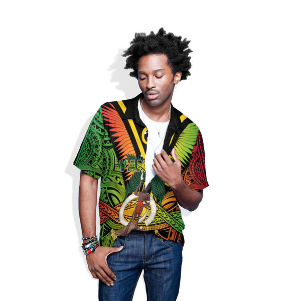 Vanuatu Hawaiian Shirt Coat Of Arms Reggae Style