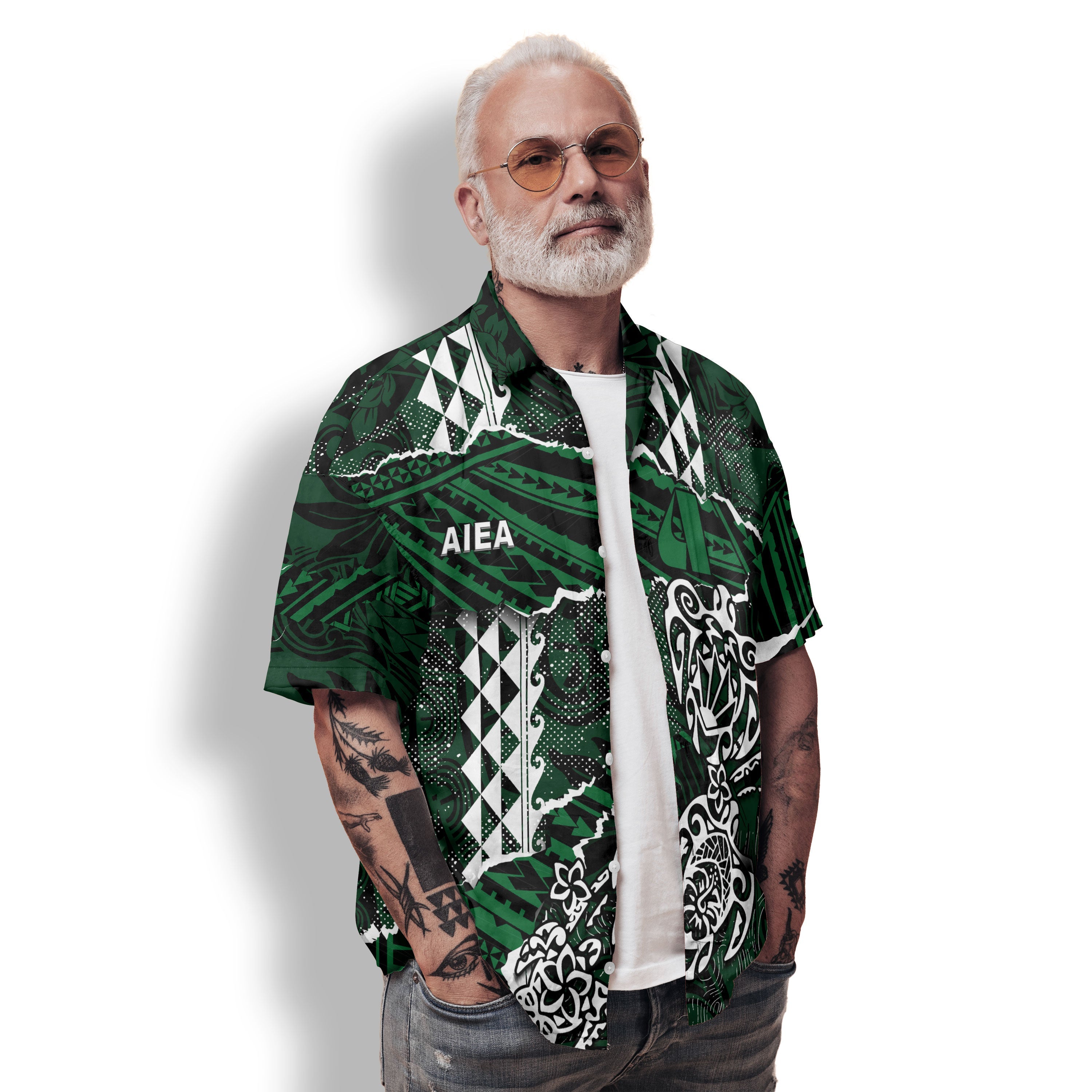 Hawaii Aiea High School Custom Hawaiian Shirt Polynesian Turtle Style