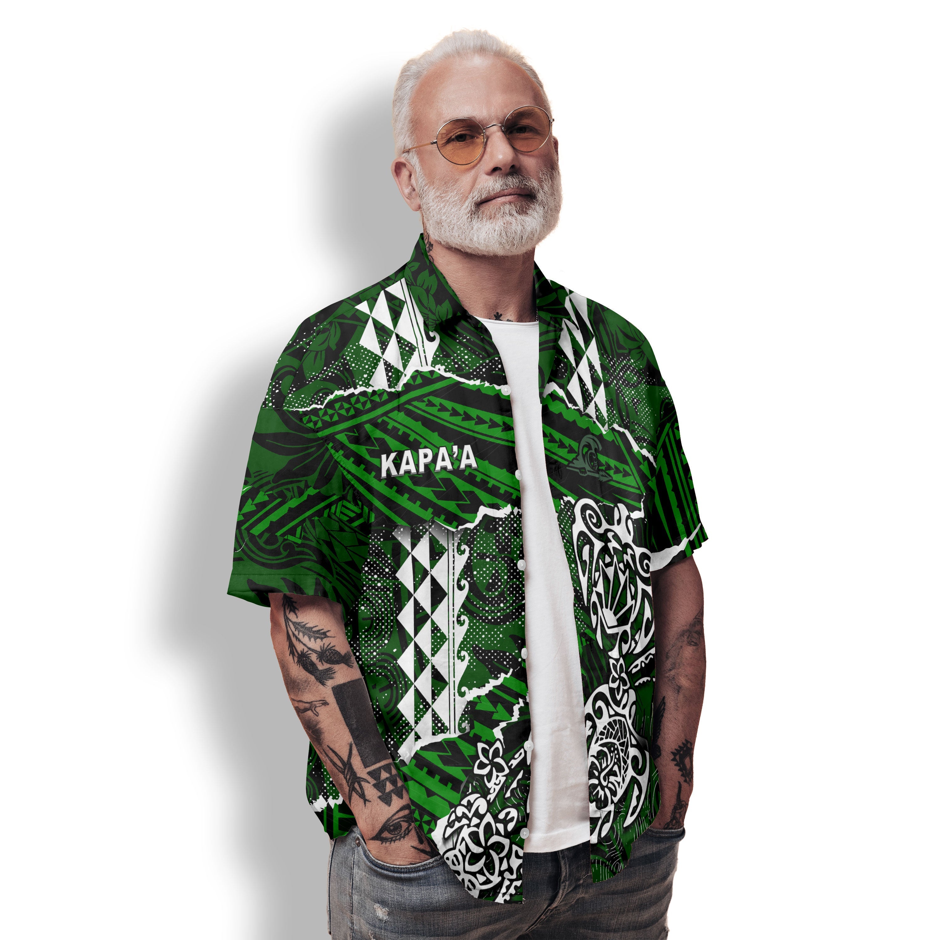 Hawaii Kapaa High School Custom Hawaiian Shirt Polynesian Turtle Style