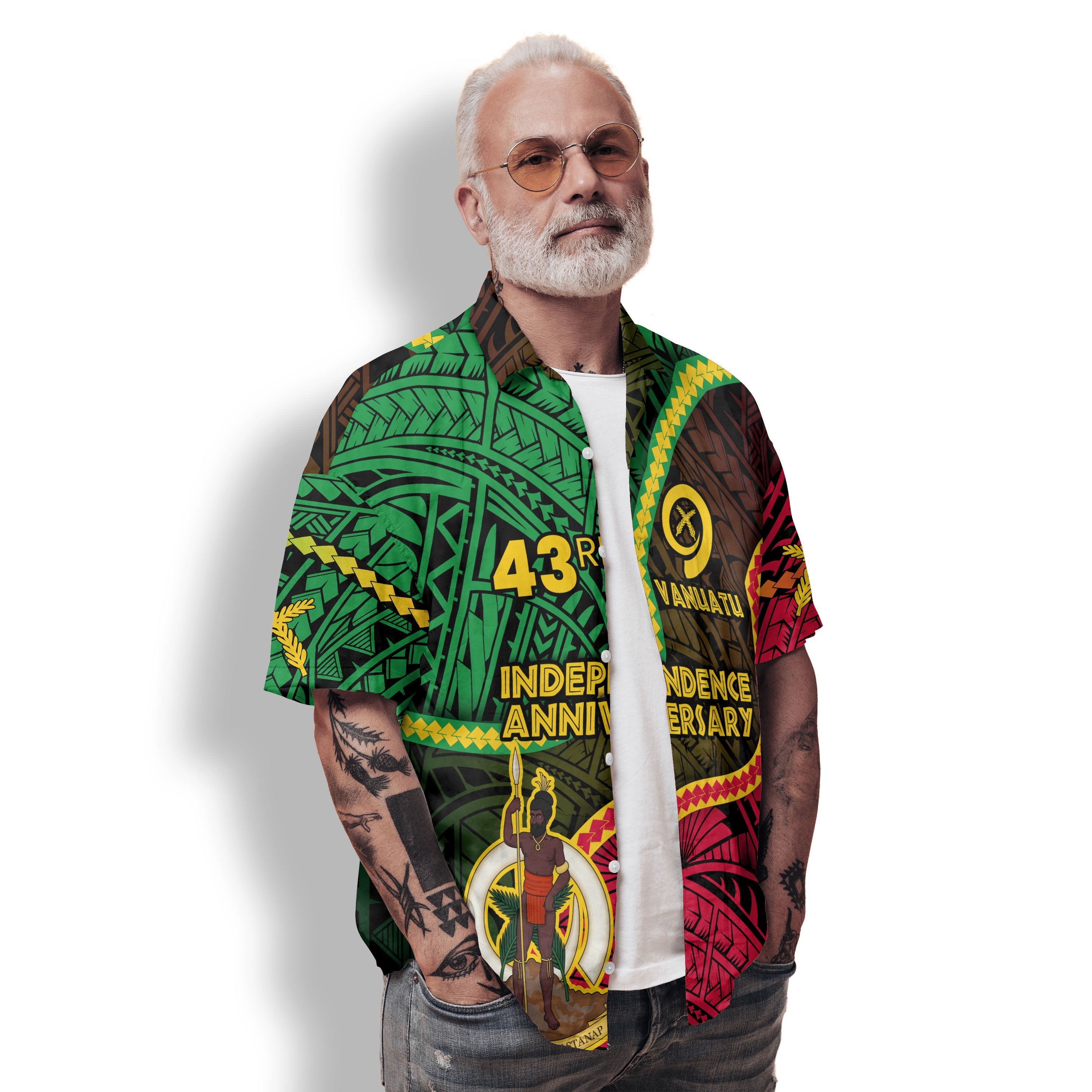 Vanuatu Hawaiian Shirt Independence Day 43rd Anniversary Style