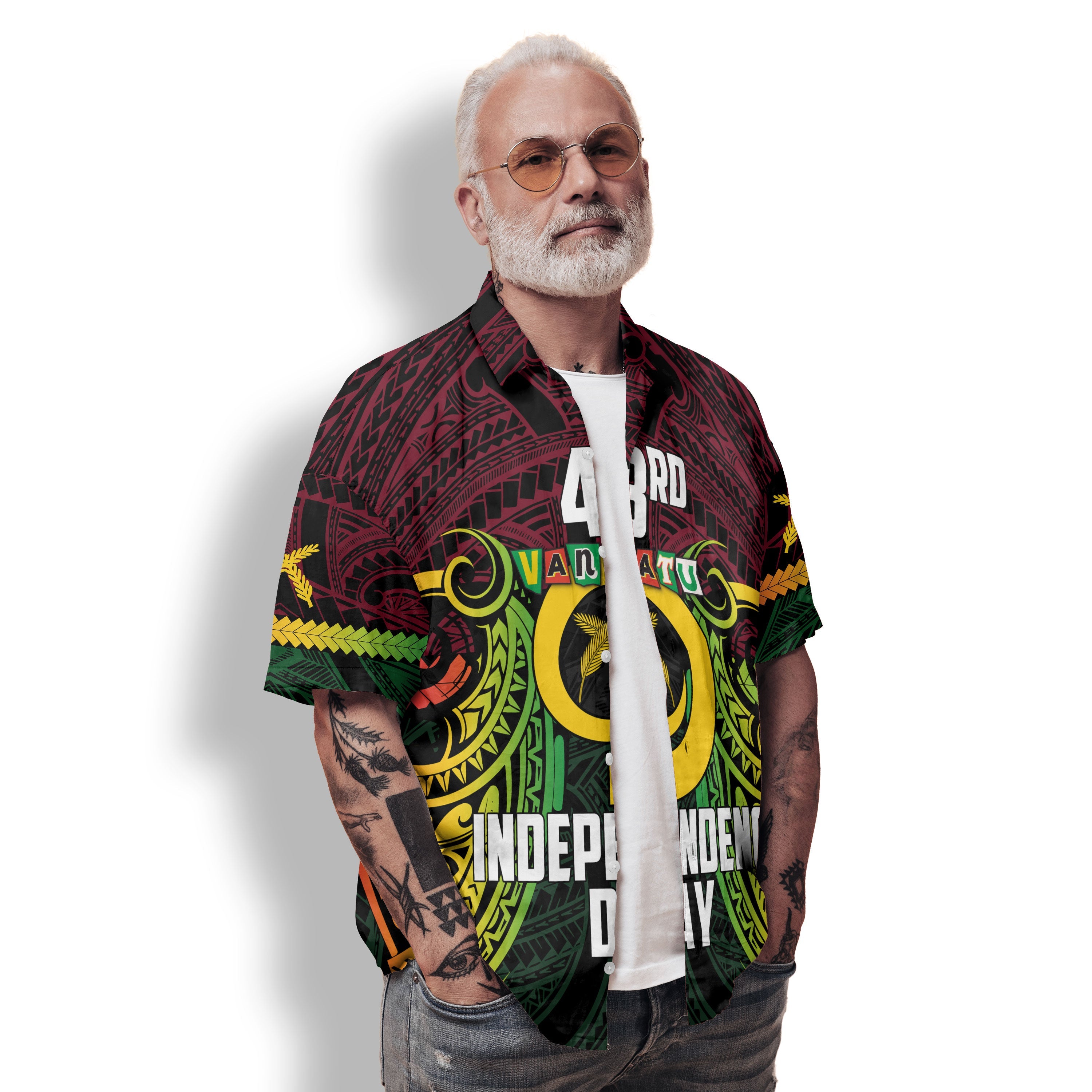 Vanuatu Hawaiian Shirt Independence Day 43rd Anniversary Style 2