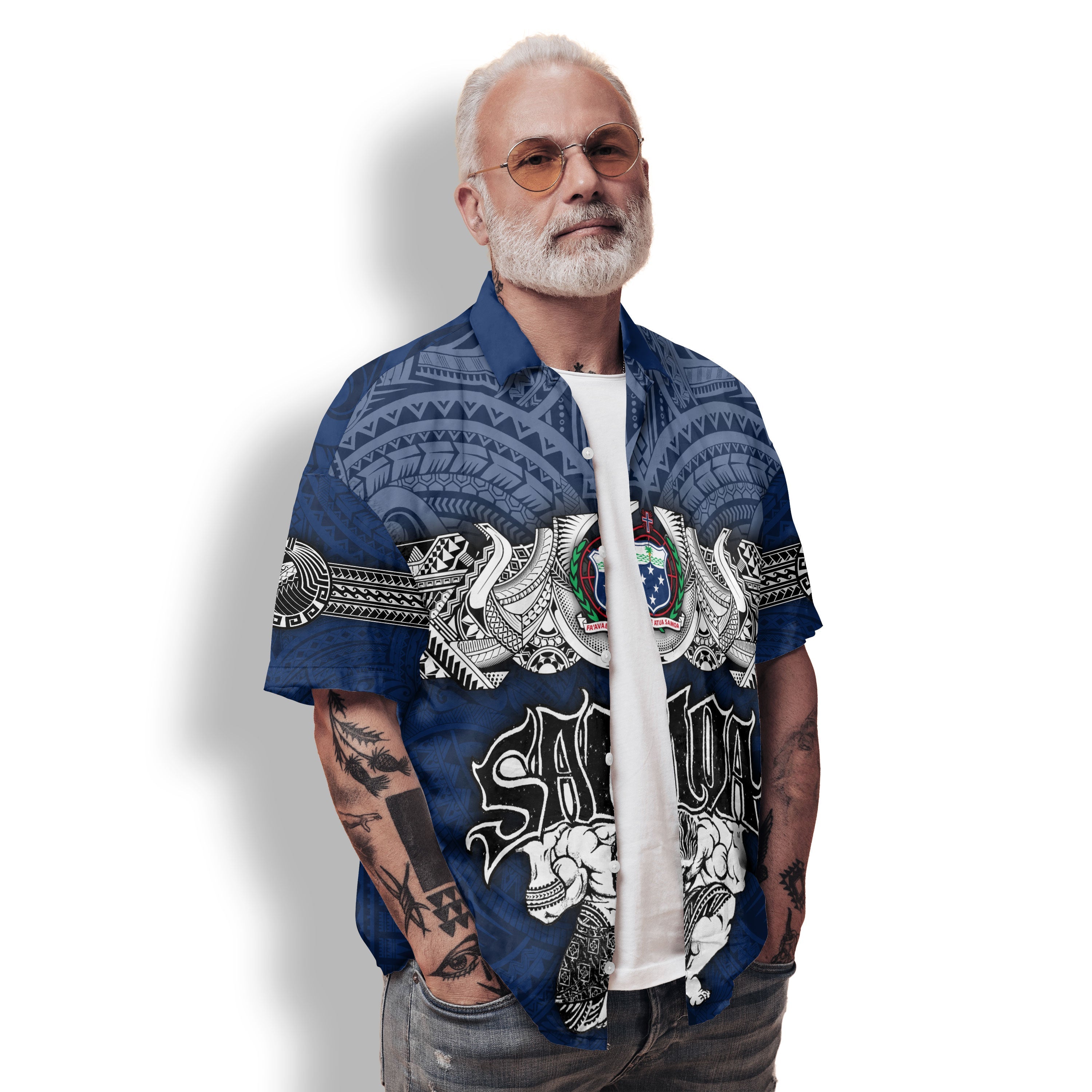 Custom Samoa Warrior Hawaiian Shirt