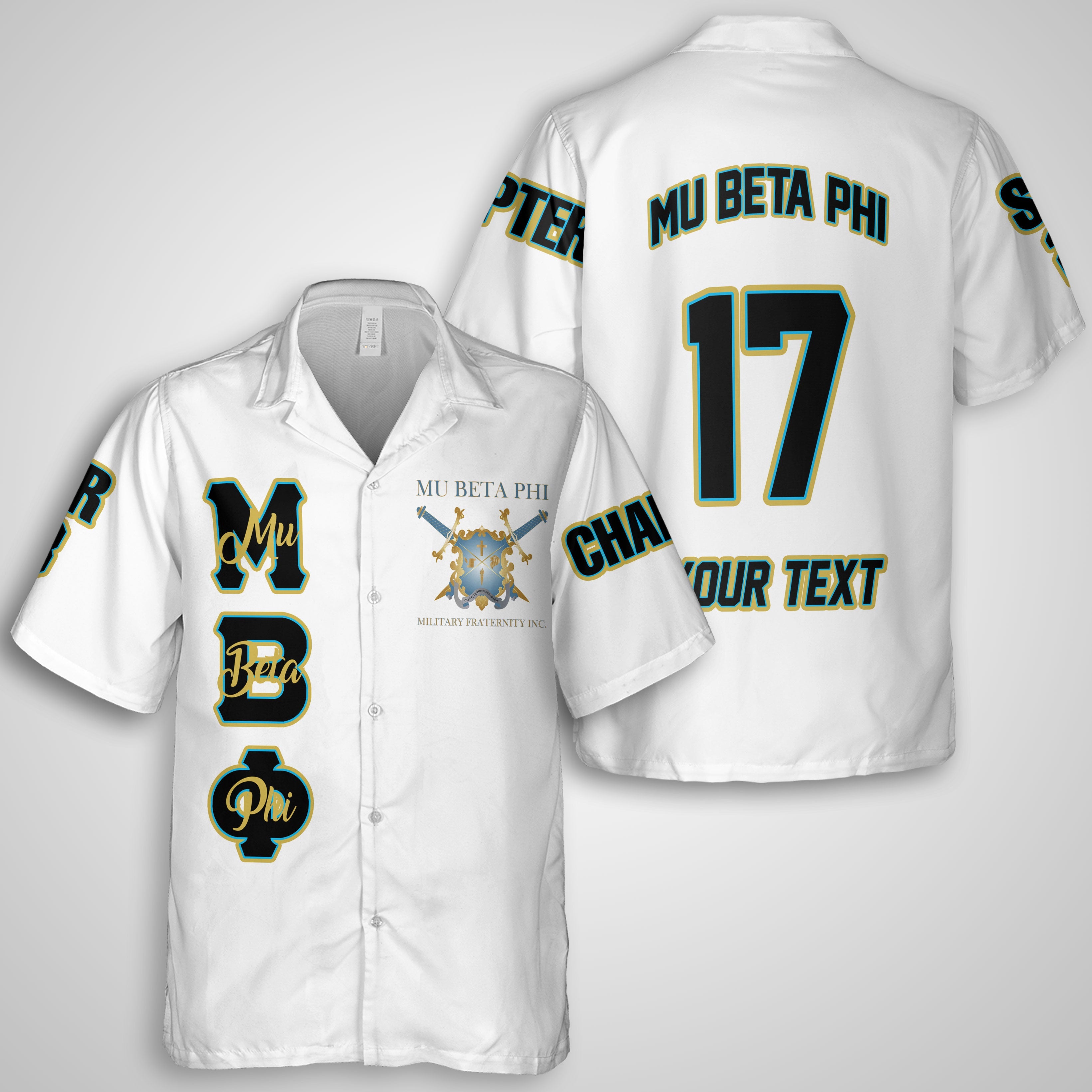 Fraternity Hawaiian Shirt - Personalized Mu Beta Phi Hawaiian Shirt Original White Style