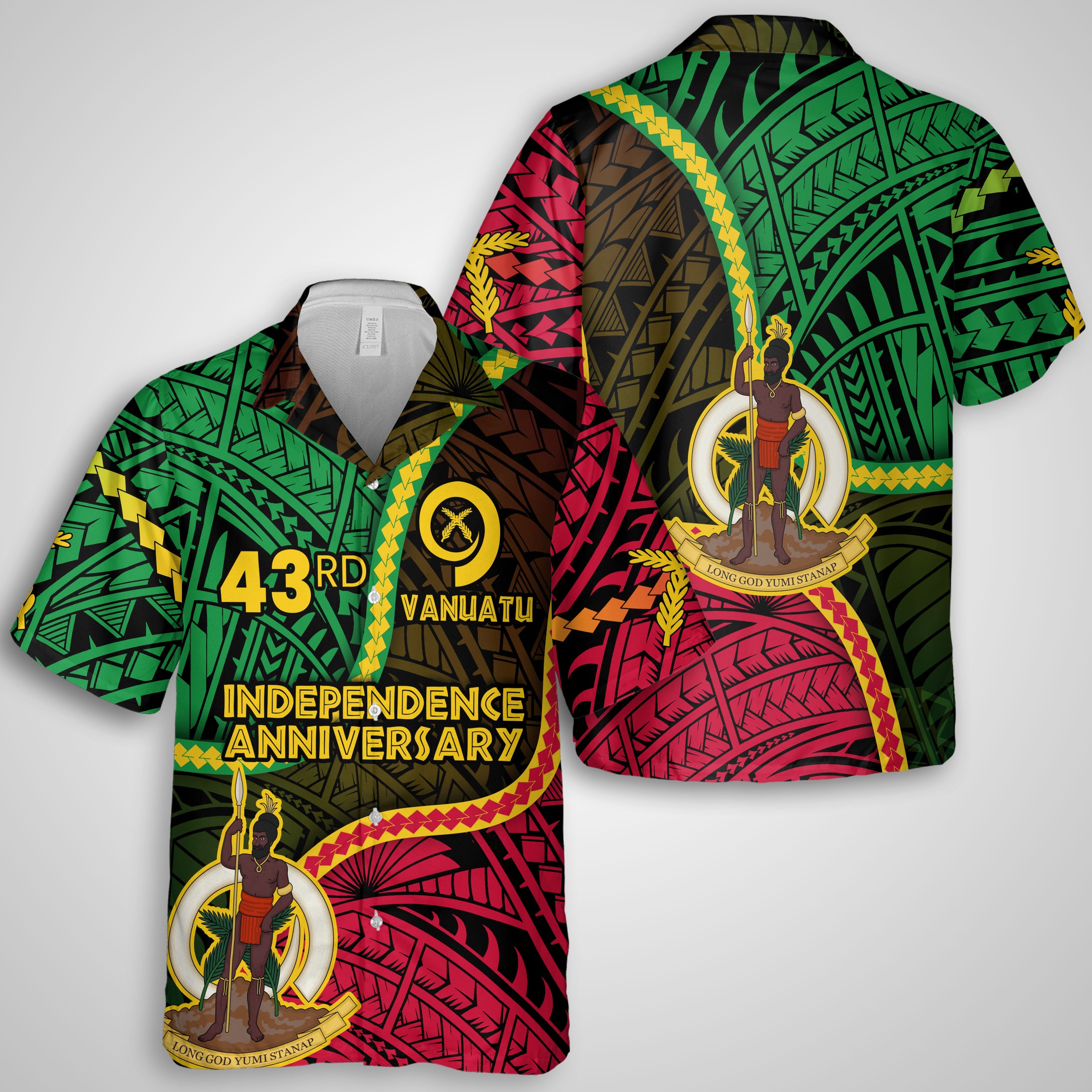 Vanuatu Hawaiian Shirt Independence Day 43rd Anniversary Style