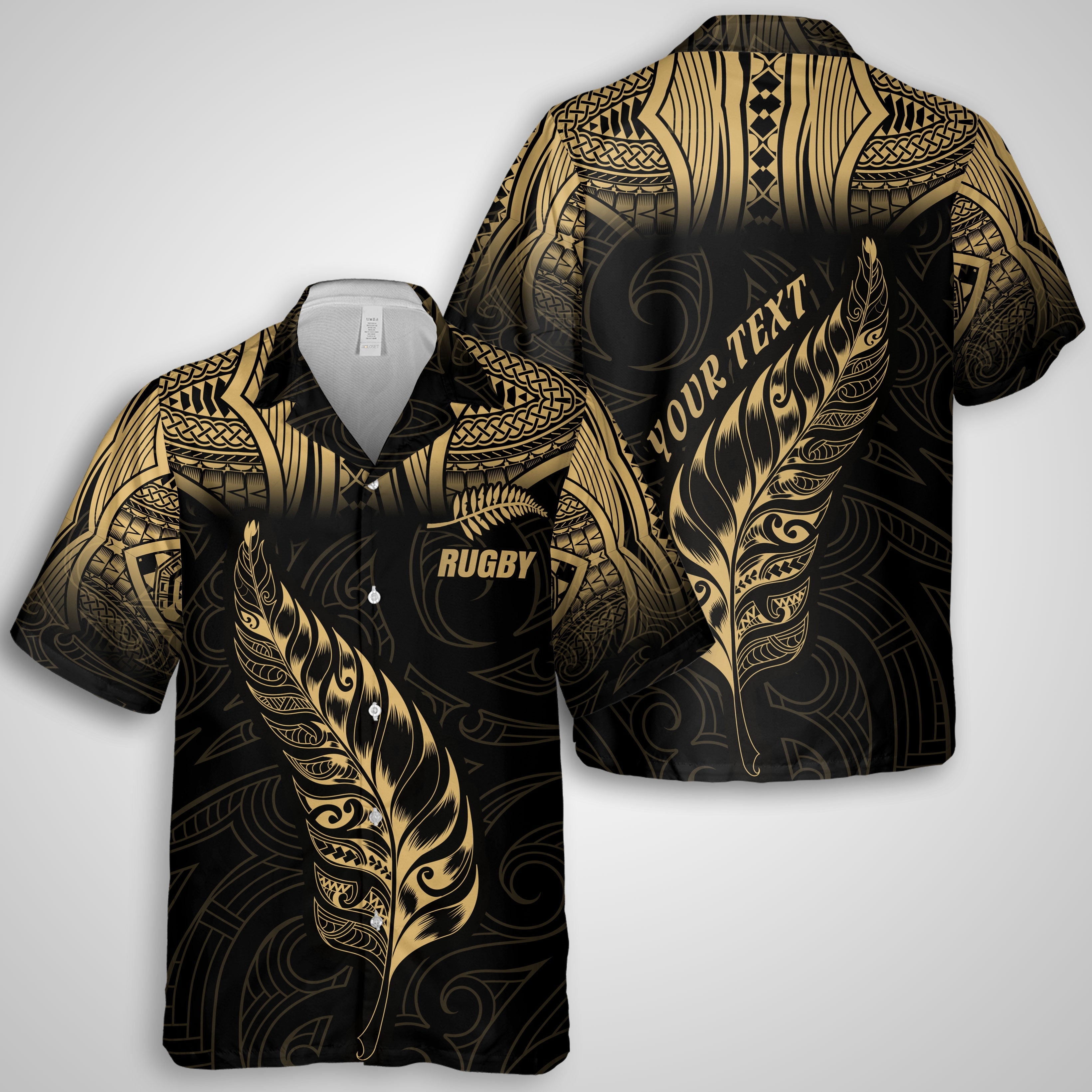 Custom New Zealand Rugby Hawaiian Shirt Maori Silver Fern Aotearoa - LH1