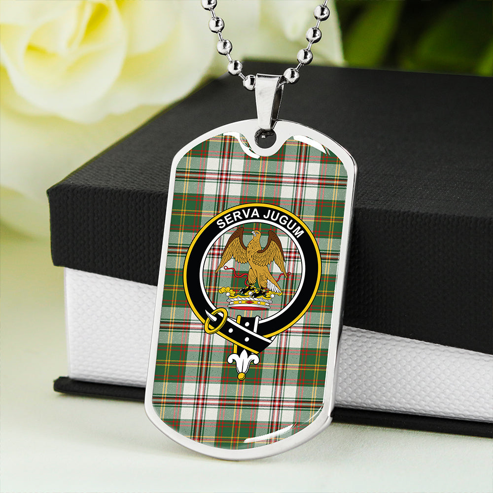 Hay Dress Modern Clan Badge Classic Tartan Dog Tag Necklace