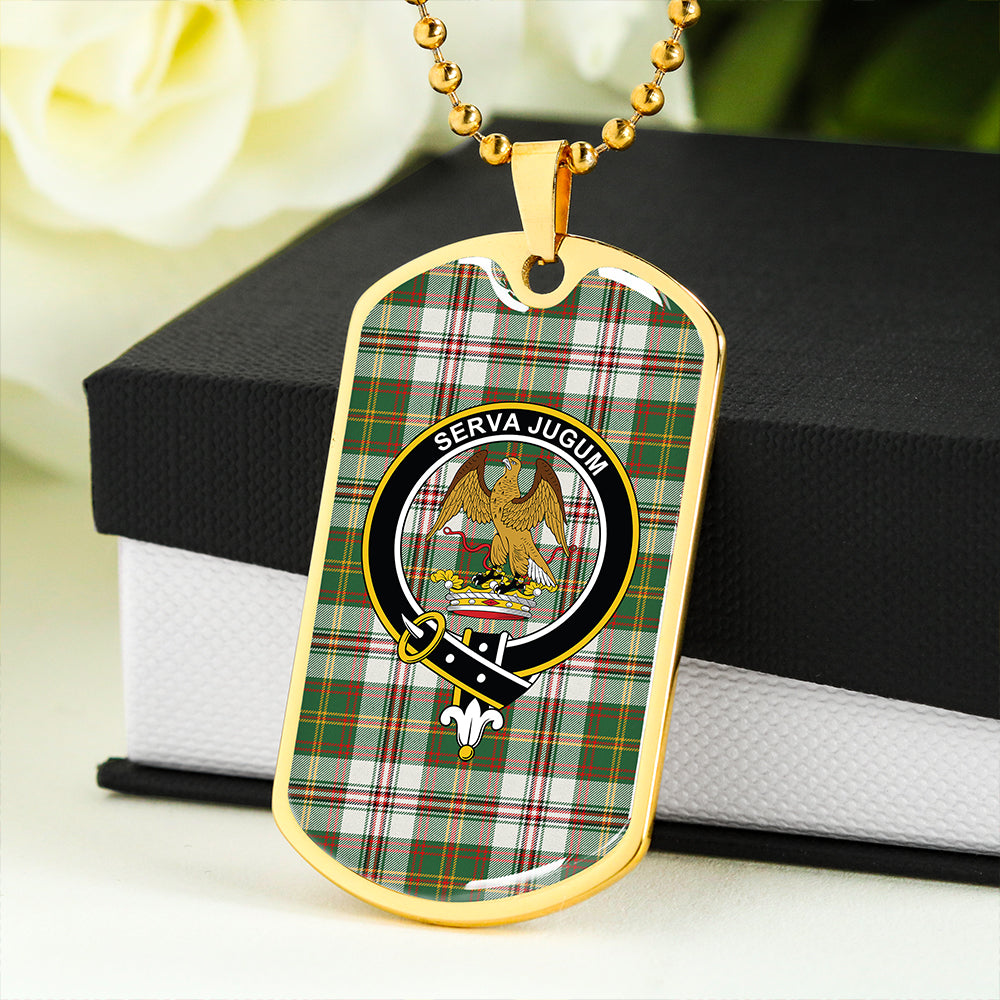 Hay Dress Modern Clan Badge Classic Tartan Dog Tag Necklace