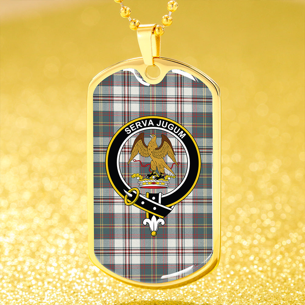 Hay Dress Weathered Clan Badge Classic Tartan Dog Tag Necklace