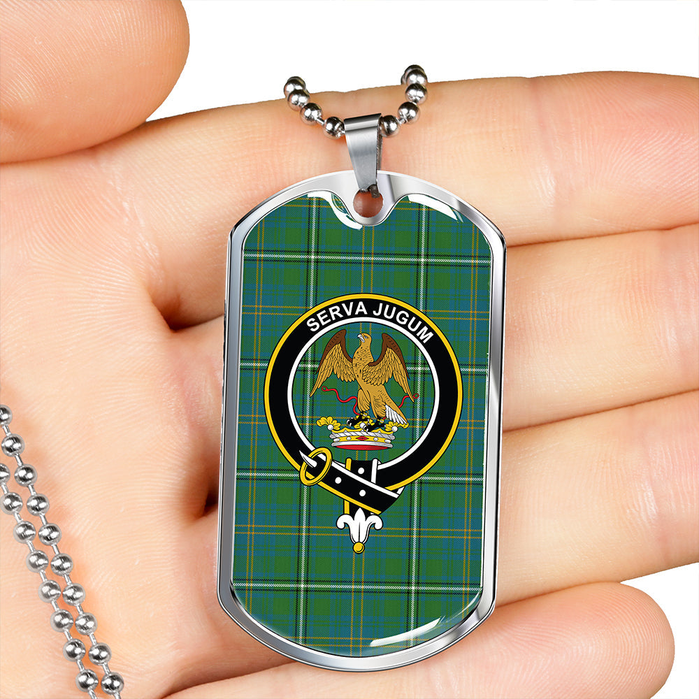 Hay Hunting Ancient Clan Badge Classic Tartan Dog Tag Necklace