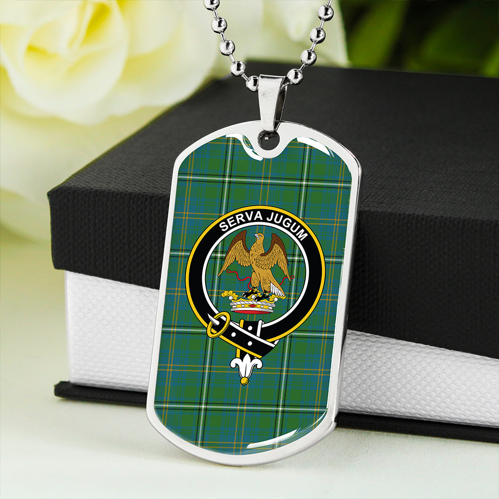 Hay Hunting Ancient Clan Badge Classic Tartan Dog Tag Necklace