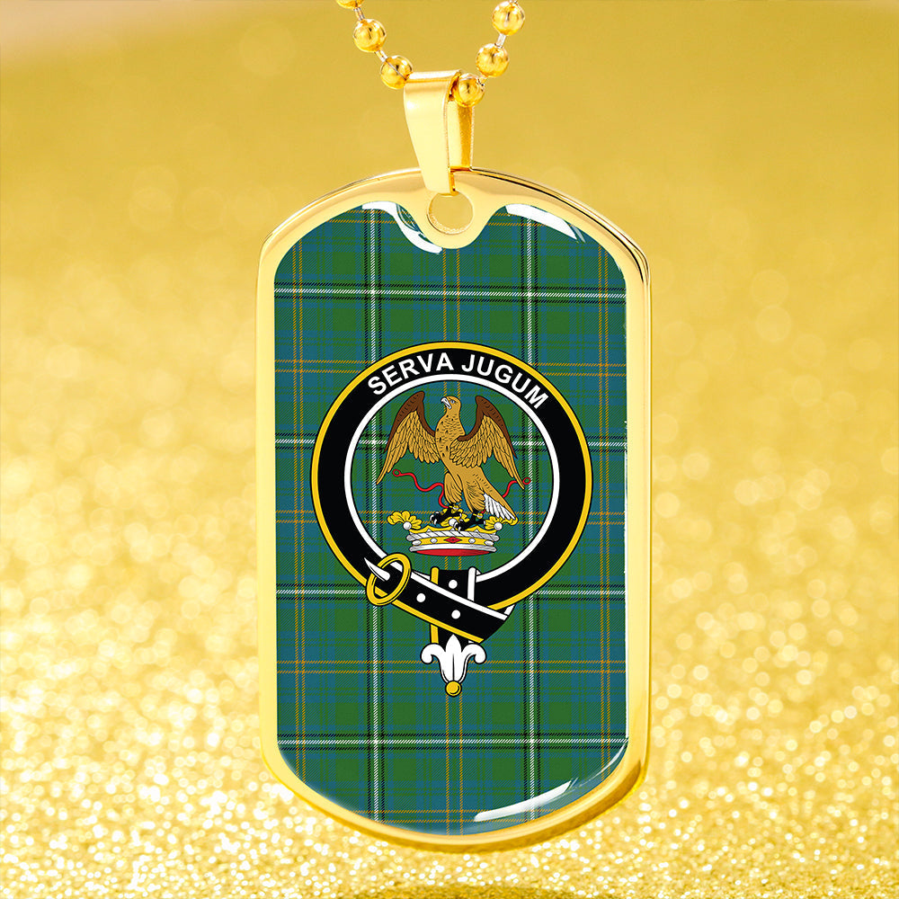 Hay Hunting Ancient Clan Badge Classic Tartan Dog Tag Necklace