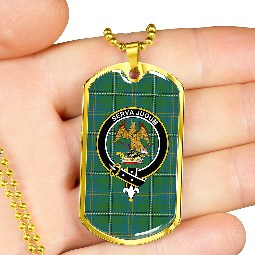 Hay Hunting Ancient Clan Badge Classic Tartan Dog Tag Necklace