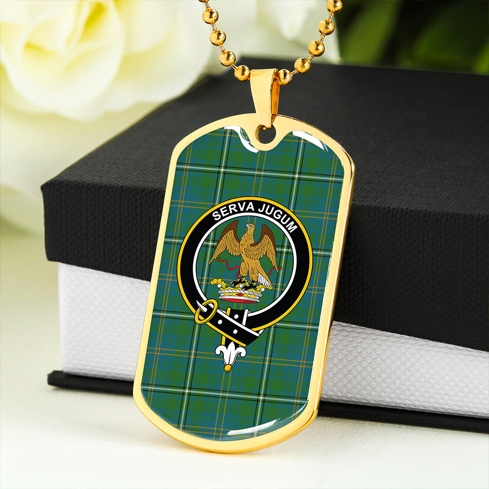 Hay Hunting Ancient Clan Badge Classic Tartan Dog Tag Necklace